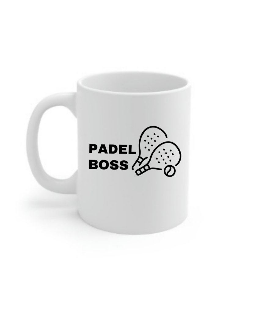 Padel Boss – 11 oz Ceramic Mug | Stylish Padel Gift for Players & Coaches