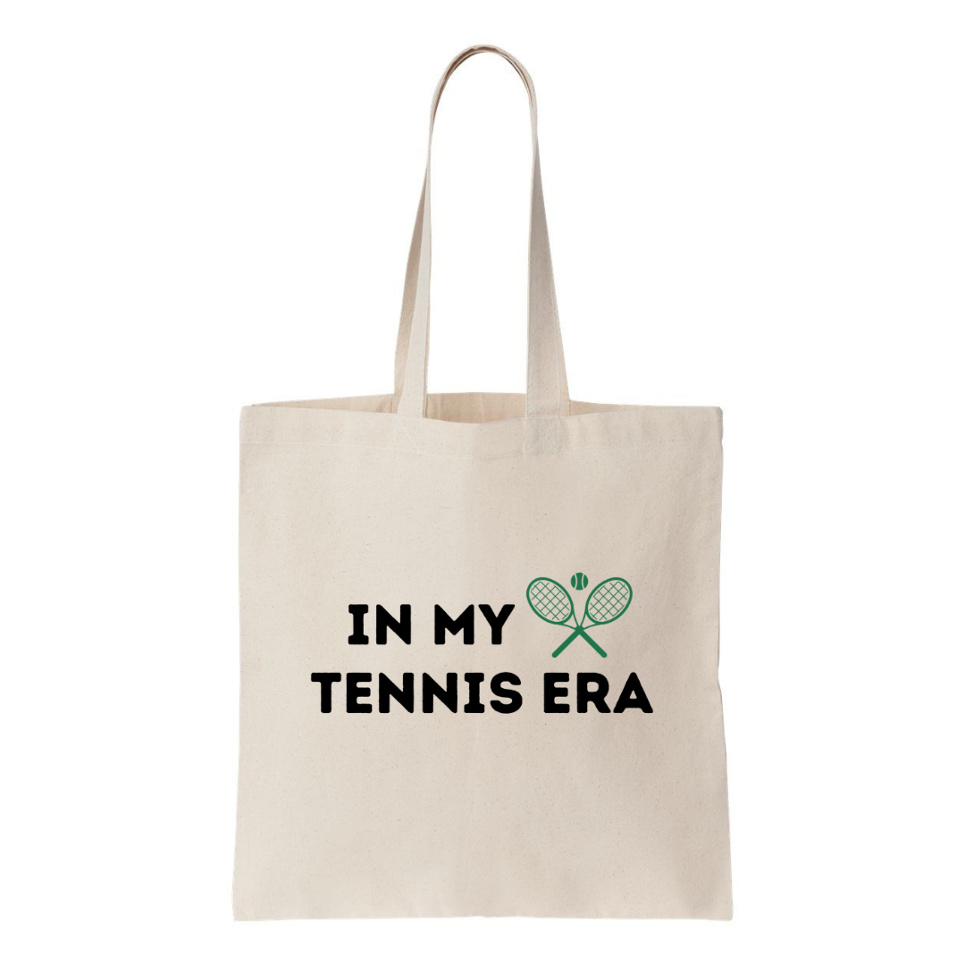 All Court Tote – In My Tennis Era | Stylish Cotton Tote for Tennis Lovers