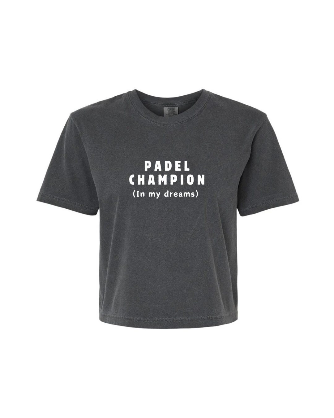 Padel Champion (In My Dreams) – Women's Gray Padel T-Shirt | Funny & Comfortable Sportswear