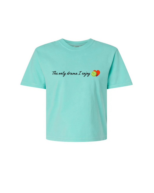 Tennis: The Only Drama I'm Enjoying – Women's Blue Tennis T-Shirt | Funny & Comfortable Courtwear
