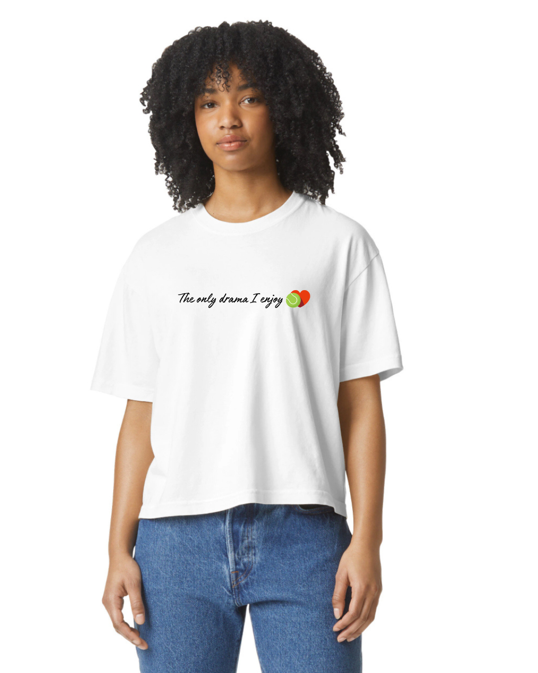 Tennis: The Only Drama I'm Enjoying – Women's Tennis T-Shirt | Funny & Comfortable Courtwear