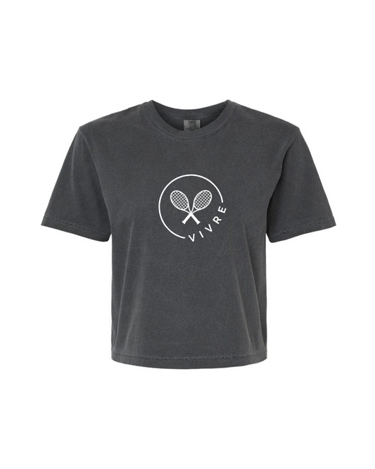 Vivre – Women's Gray Tennis T-Shirt | Minimalist & Premium Comfort