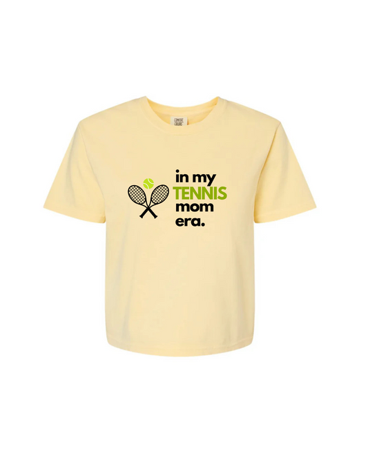 In My Tennis Mom Era – Women's Yellow Tennis T-Shirt | Stylish & Comfortable Courtwear