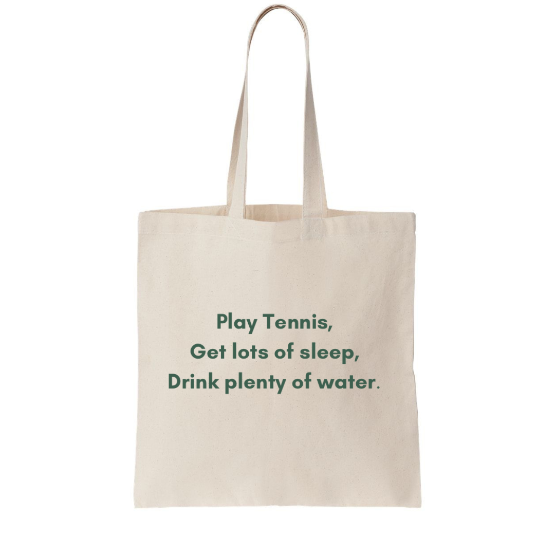 All Court Tote – Play Tennis | Durable Cotton Canvas Bag for Tennis Lovers