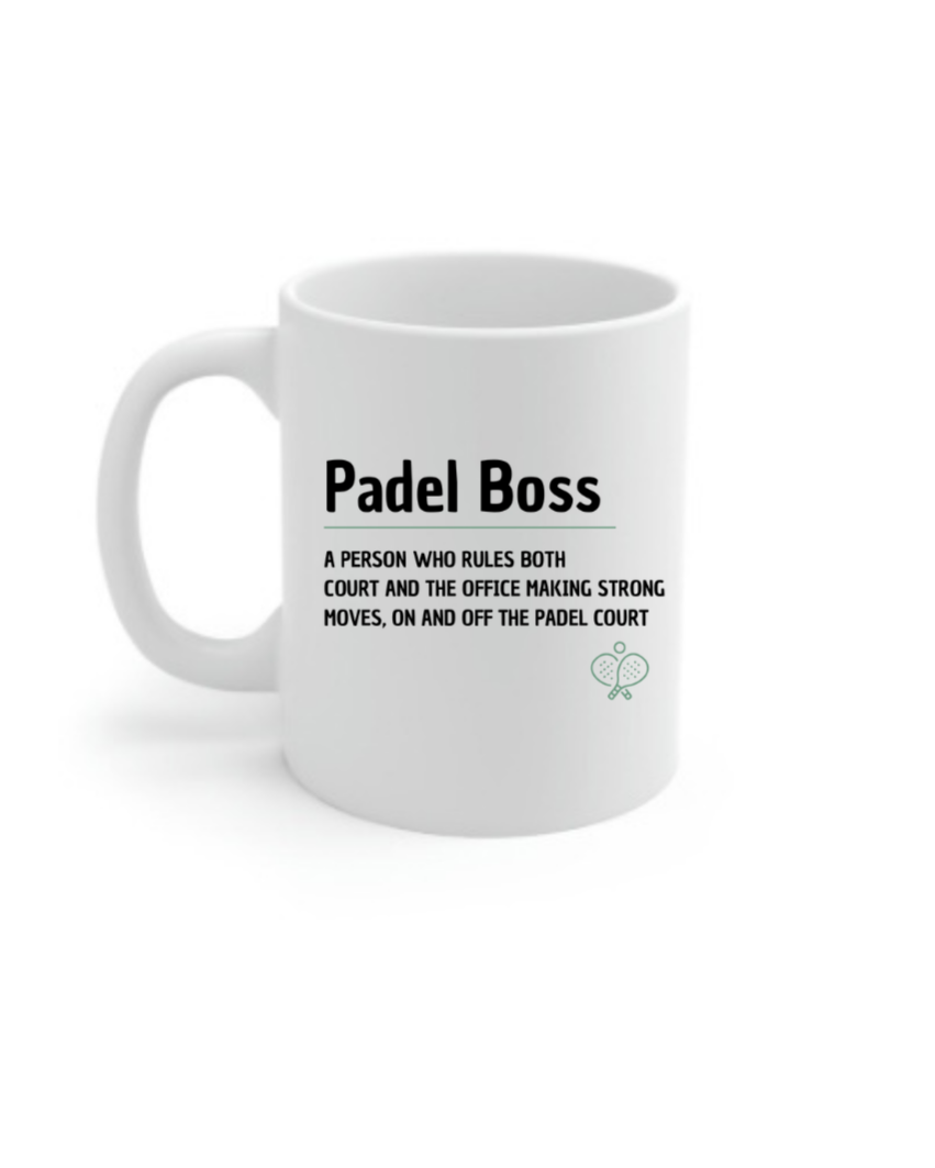 Padel Boss Noun – 11 oz Ceramic Mug | Stylish & Funny Padel Gift