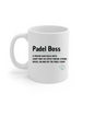 Padel Boss Noun – 11 oz Ceramic Mug | Stylish & Funny Padel Gift