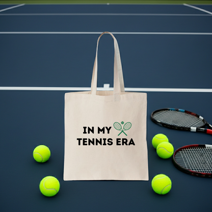 All Court Tote – In My Tennis Era | Stylish Cotton Tote for Tennis Lovers